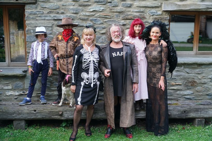 Halloween, the whole crew in costume